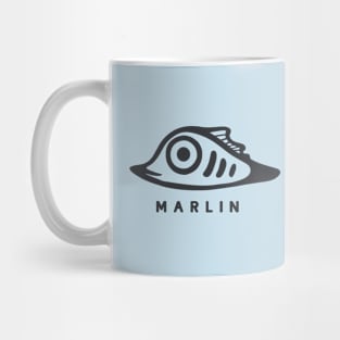 Art of a very small and cute marlin fish. Minimal style Mug